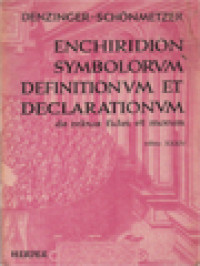 Image of Enchiridion Symbolorum Definitionum Et Declarationum De Rebus Fidei Et Morum