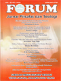 Image of Forum Filsafat: Ciri-Ciri Hakiki Perkawinan Katolik Menurut Kitab Hukum Kanonik 1056; Perkawinan Katolik: Antara Perjanjian Dan Kontrak (Ditinjau Dari Kitab Hukum Kanonik Kanon 1055); Perkawinan Campur Beda Gereja Dalam Perspektif Teologi Moral Kebajikan; Paradoks Seks Dan Seksualitas Dalam Paradigma Publik; Makna Perkawinan Kristen Sebagai 'In Ordine Bonum'; Peran Roh Kudus Dalam Penghayatan Sakramen Perkawinan Zaman Sekarang; Mentalitas Premarital Sex Dan Abortif; Belis Dalam Sistem Perkawinan Manggarai: Penghormatan Martabat Perempuan, Legitimasi Pernikahan Monogami, Prinsip Tanggung Jawab; Perkawinan: Suatu Panggilan Hidup Menuju Kekudusan; Seks Dan Seksualitas Dalam Kerangka Teologi Tubuh