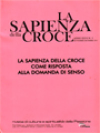 Image of La Sapienza Della Croce: Come Risposta Alla Domanda Di Senso