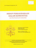 Hidup Persaudaraan Dalam Komunitas (La Vita Fraterna In Comunita)
