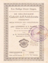 Image of Een Heilige Onzer Dagen: De Gelukzalige Gabriël Dell'Addolorata, Passionist, Nieuw Patroon Der Christenjeugd