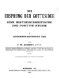 Image of Der Ursprung Der Gottesidee: Eine Historisch-Kritische Und Positive Studie - I. Historisch-Kritischer Teil