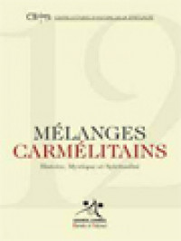 Image of Mélanges Carmélitains: Histoire, Mystique Et Spiritualité