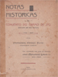 Image of Notas Históricas Do Convento Do Carmo De Itu (Estado De Sao Paulo) 1719-1919