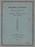 Peleng Patang: Himpunan Peribahasa Dan Ungkapan-Ungkapan Adat Bahasa Sika
