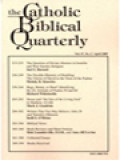 The Catholic Biblical Quarterly