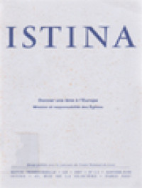 Image of Istina - Donner Une Ame à L'Europe. Mission Et Responsabilité Des Églises. Giving A Soul To Europe. The Mission And Responsibility Of The Churches. - Vol. LII, No. 1-2, 2007