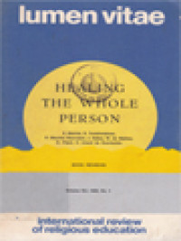 Image of Lumen Vitae: International Review Of Religious Education, Volume 41: Number 1 (1986): Healing The Whole Person