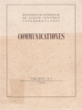 Communicationes - Vol. XXII, No. 1 - 1990