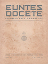 Image of Euntes Docete: Commentaria Urbaniana, A. XIV, Fasc. 2-3 -1961