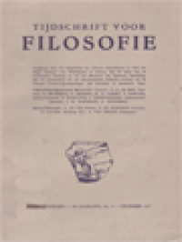 Image of Tijdschrift Voor Filosofie