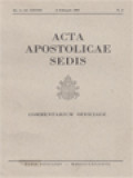 Acta Apostolicae Sedis, No. 2 - 3 Februarii 1997
