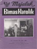 Majalah Bimas Katolik (No. 1 Triwulan I, Thn. XVII - 1985)