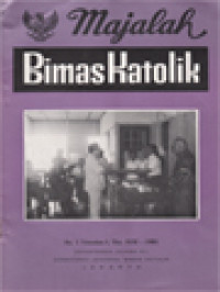 Image of Majalah Bimas Katolik (No. 1 Triwulan I, Thn. XVII - 1985)