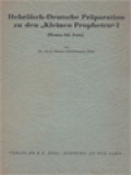 Hebräisch-Deutsche Präparation Zu Den 
