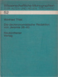 Die Deuteronomistische Redaktion Von Jeremia 26-45