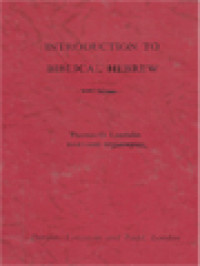 Image of Introduction To Biblical Hebrew