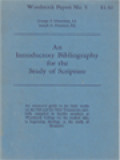 An Introductory Bibliography For The Study Of Scripture