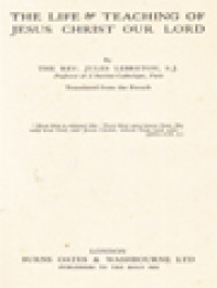 Image of The Life & Teaching Of Jesus Christ Our Lord, Part I