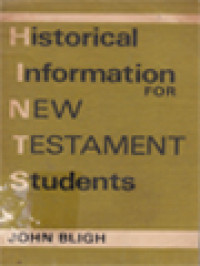 Image of Historical Information For New Testament Student