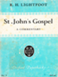 Image of St. John's Gospel: A Commentary