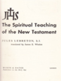 Image of The Spiritual Teaching Of The New Testament