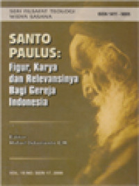 Image of Santo Paulus: Figur, Karya Dan Relevansinya Bagi Gereja Indonesia (17) / Rafael Isharianto (Editor); Pembedaan Roh Dalam Ajaran Santo Paulus (86-94)