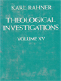 Image of Theological Investigations, Volume XV: Penance In The Early Church
