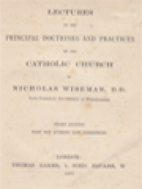 Image of Lectures On The Principal Doctrines And Practices Of The Catholic Church