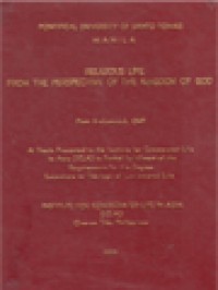 Image of Religious Life From The Perspective Of The Kingdom Of God