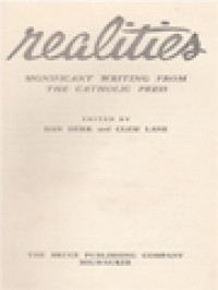 Image of Realities: Significant Writing From The Catholic Press / Dan Heer, Cleam Lane (Edited)