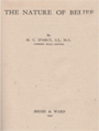 Image of The Nature Of Belief