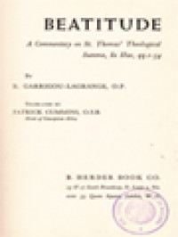 Image of Beatitude: A Commentary On St. Thomas' Theological Summa, Ia IIae, qq.1-54