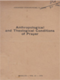 Image of Anthropological And Theological Conditions Of Prayer