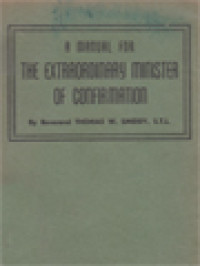 Image of A Manual For The Extraordinary Minister Of Confirmation