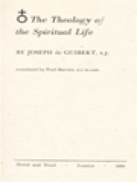 Image of The Theology Of The Spiritual Life