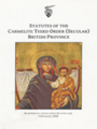 Image of Statutes Of The Carmelite Third Order (Secular) British Province