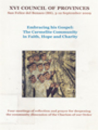 Image of Embracing His Gospel: The Carmelite Community In Faith, Hope And Charity (XVI Council Of Provinces, San Felice Del Benaco (BS), 3-12 September 2009)