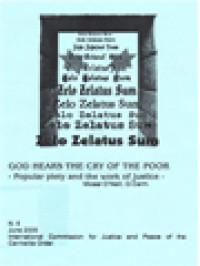 Image of God Hears The Cry Of The Poor: Popular Piety And The Work Of Justice