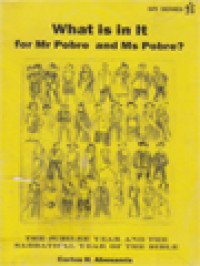 Image of What Is In It For Mr Pobre And Ms Pobre?: The Jubilee Year And The Sabbatical Year Of The Bible