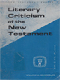 Image of Literary Criticism Of The New Testament