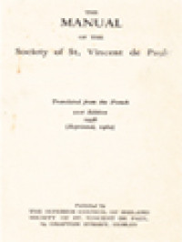 Image of The Manual Of The Society Of St. Vincent De Paul