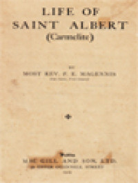 Image of Life Of Saint Albert (Carmelite)