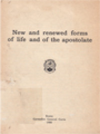 Image of New And Renewed Forms Of Life And Of The Apostolate