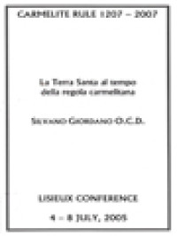 Image of La Terra Santa Al Tempo Della Regola Carmelitana