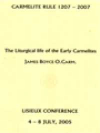 Image of The Liturgical Life Of The Early Carmelites