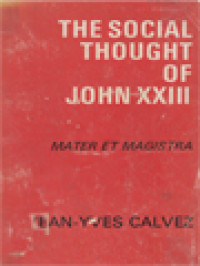 Image of The Social Thought Of John XXIII: Mater Et Magistra