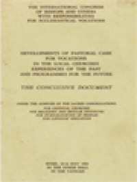 Image of Developments Of Pastoral Care For Vocation In The Local Churches Experiences Of The Past And Programmes For The Future, The Conclusive Document