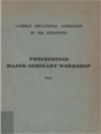 Image of Catholic Educational Association Of The Philippines: Proceedings Major Seminary Workshop