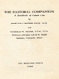 Image of The Pastoral Companion: A Handbook Of Canon Law